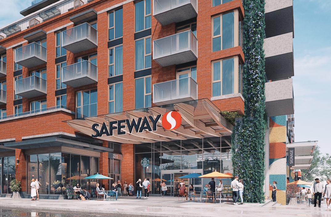 Concept for the redevelopment of Safeway at 2315 West 4th Avenue, Vancouver. (Musson Cattell Mackey Partnership/LowTide Properties/PCI Developments)