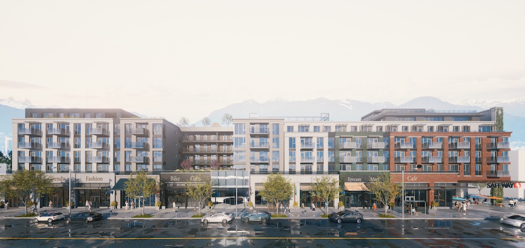 Concept for the redevelopment of Safeway at 2315 West 4th Avenue, Vancouver. (Musson Cattell Mackey Partnership/LowTide Properties/PCI Developments)